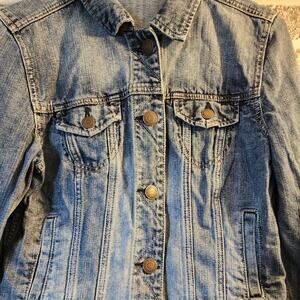 American Eagle Women's Cropped Vintage Style Denim Jacket Size Large